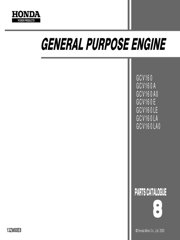 Gcv160 Motor Honda, PDF, Rotating Machines