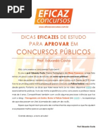 Eficaz Concursos - Dicas de Estudo (Prof. Eduardo Costa)
