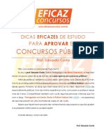 Eficaz Concursos - Dicas de Estudo (Prof. Eduardo Costa)