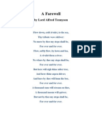 A Farewell: by Lord Alfred Tennyson