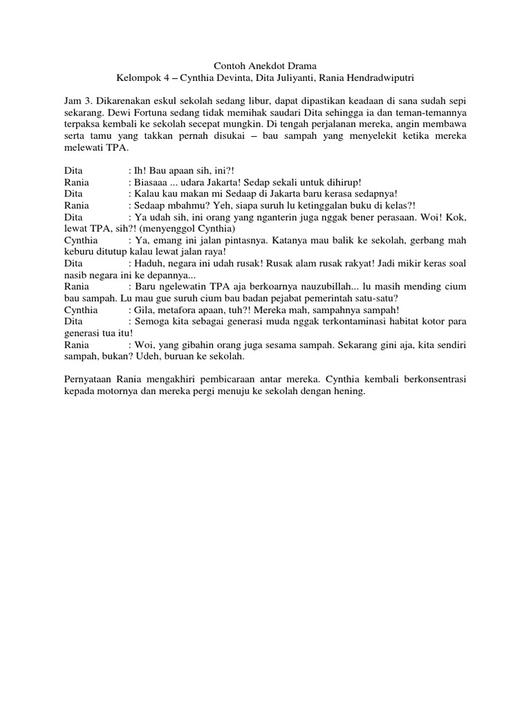 Contoh Anekdot Drama PDF