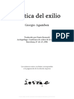 Política del exilio según Giorgio Agamben