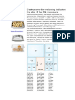 Gastronorm Dimensioning Indicates The Size of The GN Containers