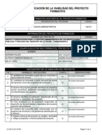 Reporte Viabilidad Proyecto de Aprendizaje - 528033 - APOYO Y CAPACITACIÓN PARA LA G