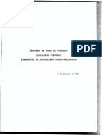 Discurso Toma de Posesión Como Presidente José López Portillo