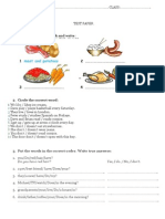 What's For Lunch? Look and Write:: NAME: . CLASS