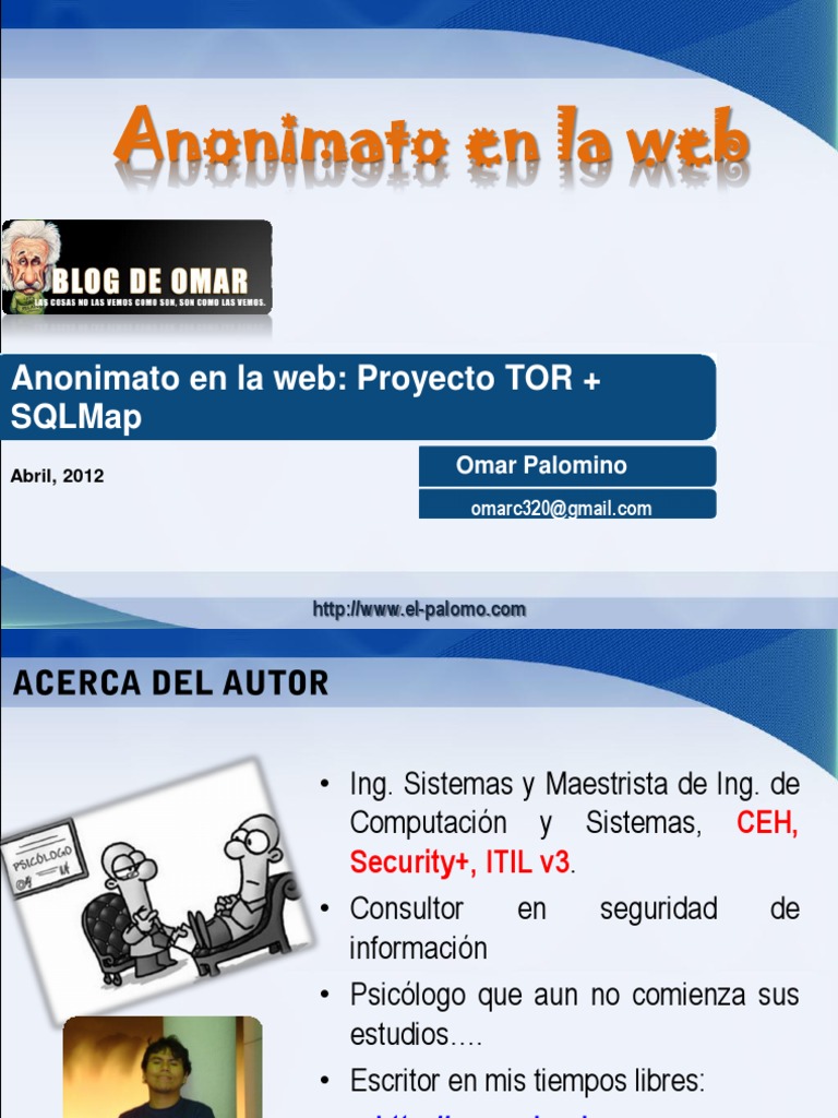 Conexión anónima Internet SQLMap TOR | PDF | Tor (Red de anonimato ...