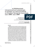 Resultados LRP post quimio cáncer testículo INC 2006-2009