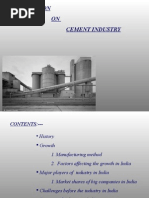 Download Presentation on Cement Industry by nikks_pathak SN22751644 doc pdf