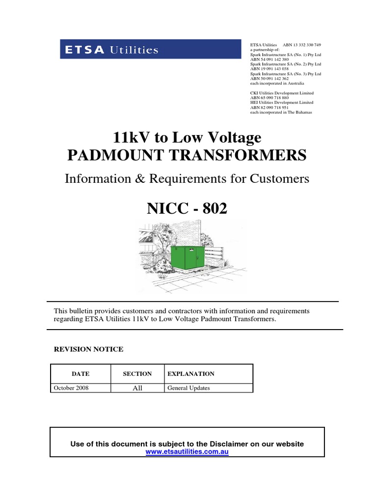 Nicc802 Padmount Transformer Brochure | PDF | Fuse (Electrical ...