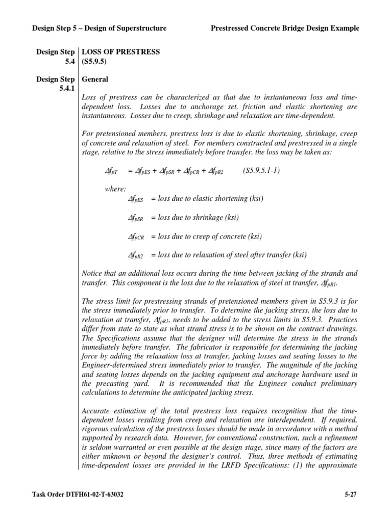 09 - Section 5.4 - Loss of Prestress (E) | PDF