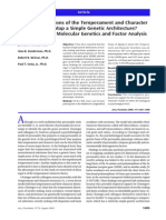 Do The Dimensions of The Temperament and Character Inventory Map A Simple Genetic Architecture? Evidence From Molecular Genetics and Factor Analysis