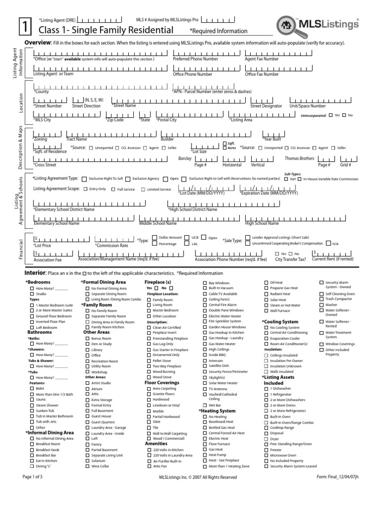 Class 1 Single Family Residential Overview Pdf Mortgage Loan