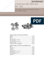 Tube Dimension BS 4825 and ASME BPE 1997