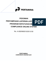 Pedoman Compliance Online System