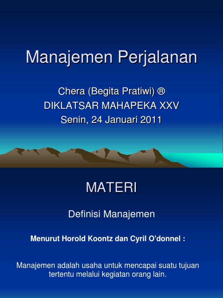 Manajemen Perjalanan