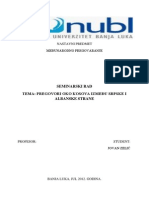 Seminarski Rad Pregovori Izmedju Kosovo Oko Albanske I Srpske Strane