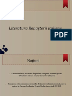 Literatura Renaşterii Italiene