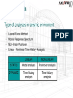Type of Analyses in Seismic Enviroment: Pushover Analysis