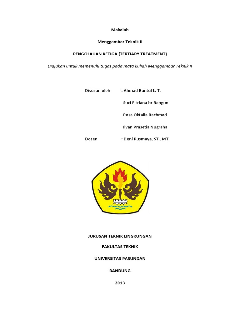 Makalah Pengolahan Air Limbah Tertiary Treatment