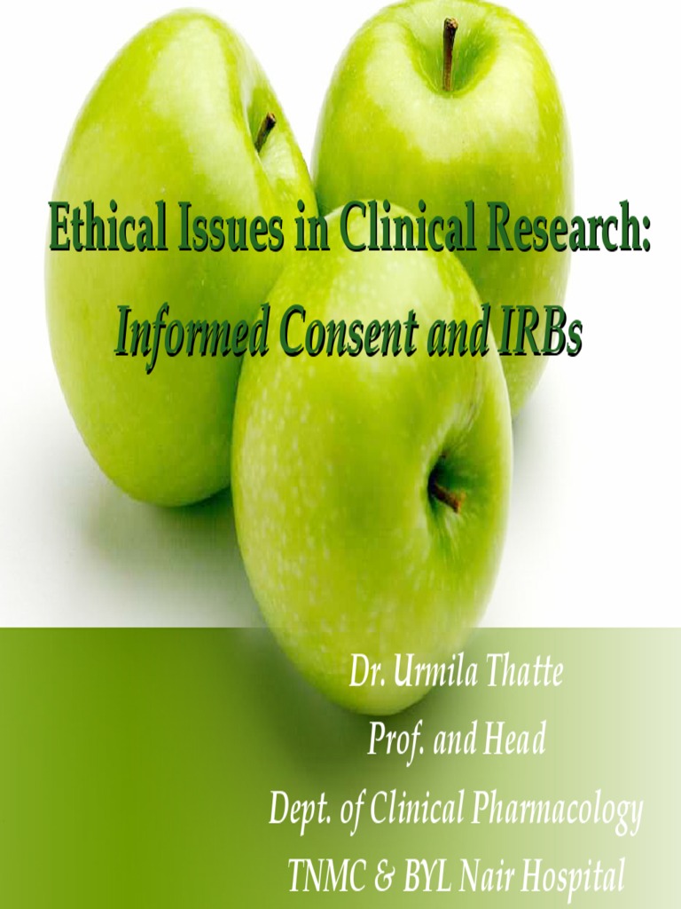 Ethical Issues in Clinical Research | PDF | Institutional Review Board ...