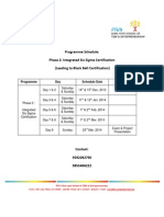 Daywise Schedule Six Sigma