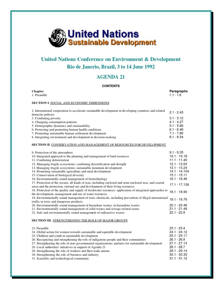 Agenda 21 | PDF