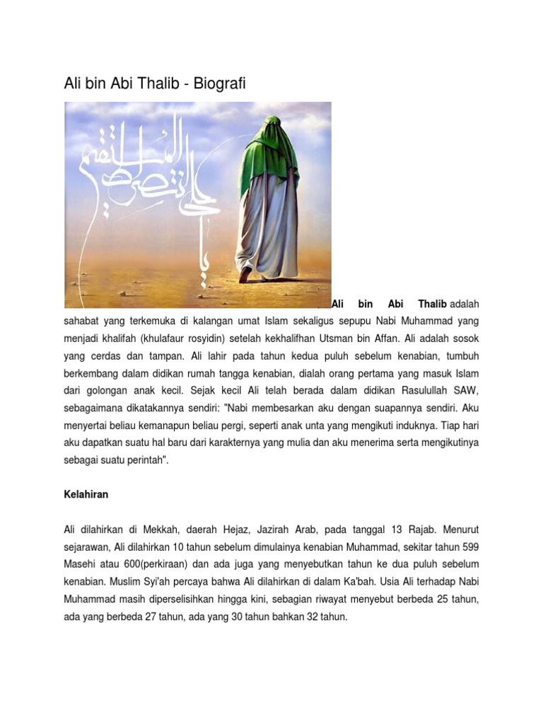 Biografi Ali Bin Abi Thalib Pdf Lukisan