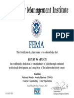 FEMA National Disaster Medical System Federal Coordinating Center Operations