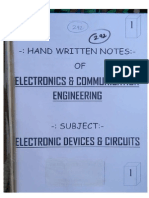 Electronics Hand Written Notes Sample