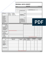 Personal Data Sheet (PDS)(1)