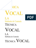 Técnica Vocal Hablada