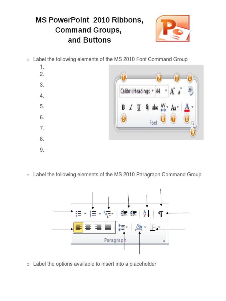 5 - Ms Powerpoint Ribbons and Buttons | PDF | Windows Graphics Related ...