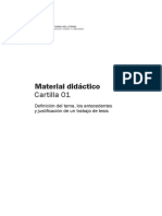 Definición Del Tema, Los Antecedentes y Justificación de Un Trabajo de Tesis