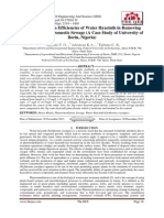 Water Hyacinth JournalPhytoremediation Efficiencies of Water Hyacinth in Removing Heavy Metals in Domestic Sewage (A Case Study of University of Ilorin, Nigeria)