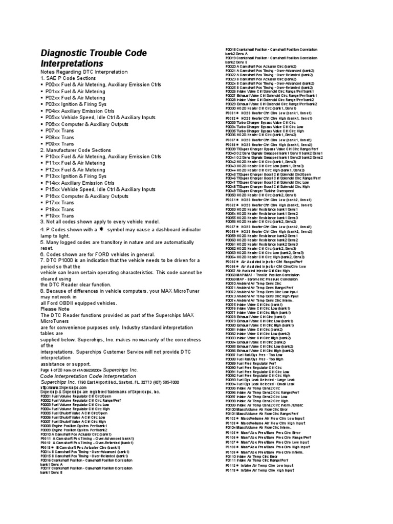 Diagnostic Trouble Code Interpretations | PDF | Fuel Injection | Throttle