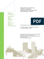 Seguridad Comunitaria y Pueblos Indigenas. Compartiendo Conocimiento Aprendizajes y Accion ESP