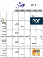 July 2014 Calendar