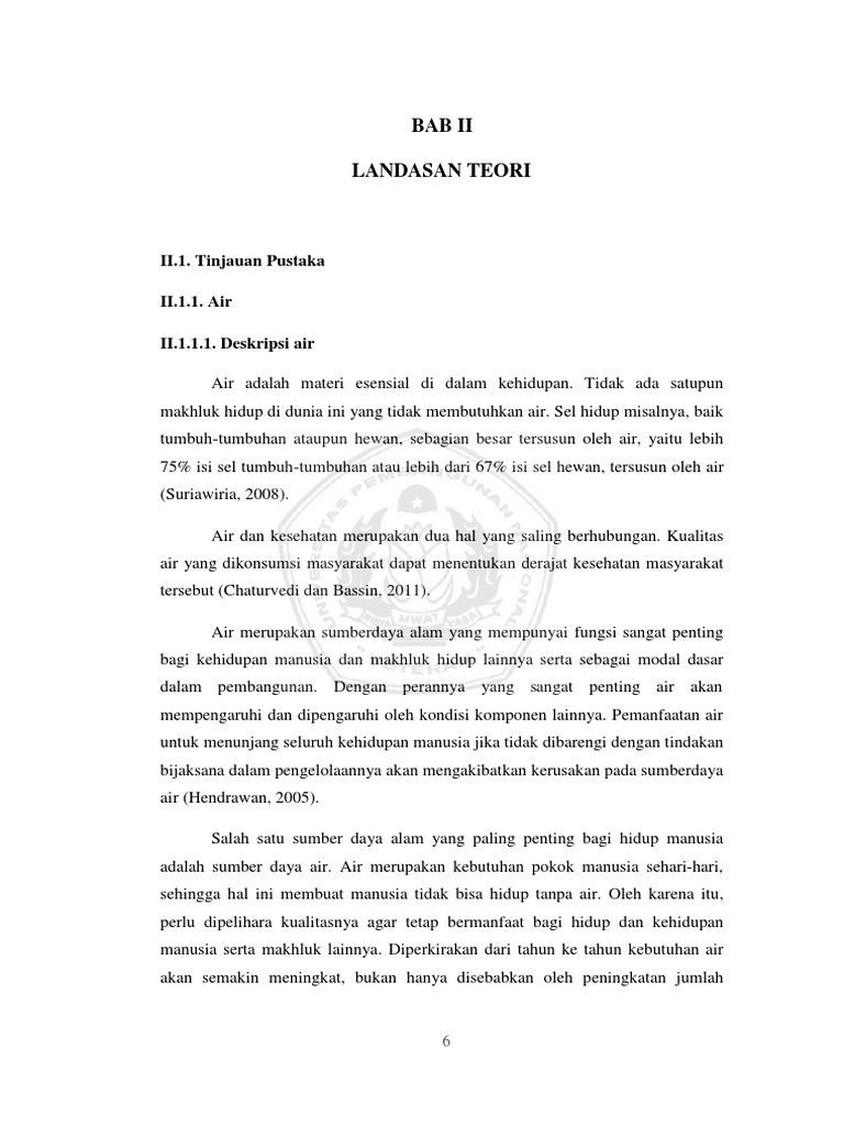 bab 2 landaran teori air bersih pdf bab 2 landaran teori air bersih pdf