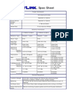 SatLink Specification Sheet