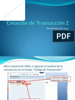 Creación de Transacción Z