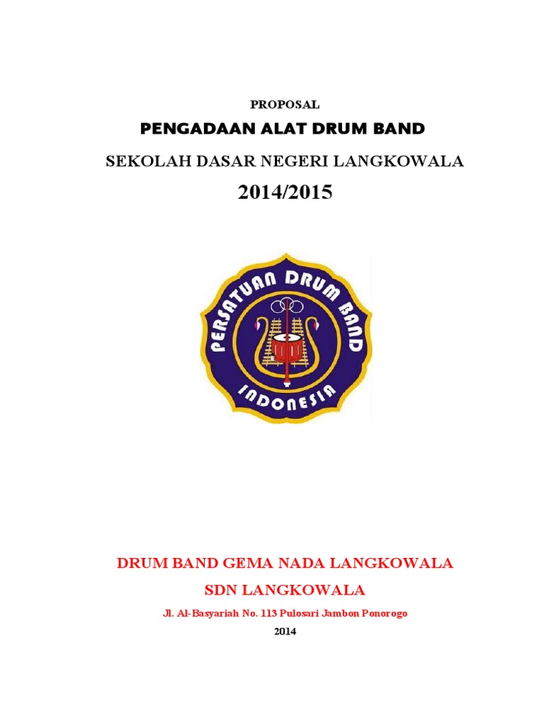Contoh Proposal Pengadaan Drum Band Contoh Proposal Pengadaan Drum Band