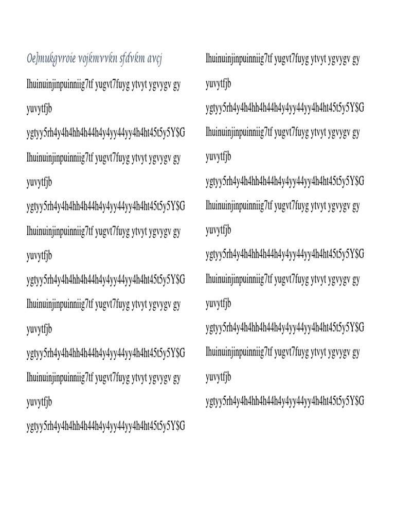 Placeholder Text Document | PDF