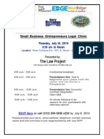 Small Business Entrepreneurs Legal Clinic7.10.14