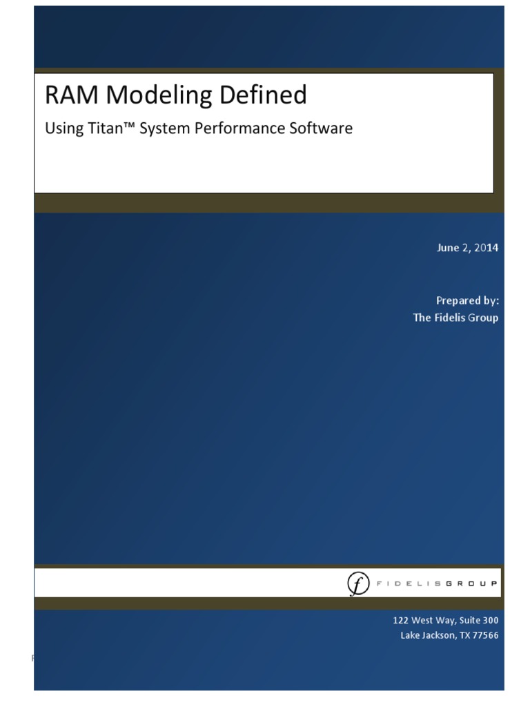 ram modeling Reliability Engineering Life Cycle Assessment