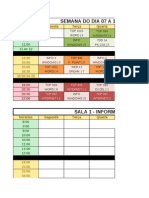 Semana Do Dia 07 A 12: Horários Segunda Terça Quarta