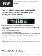 Agentes Públicos_espécies e Classificação; Poderes, Deveres e Prerrogativas; Cargo, Emprego e Função Públicos _ Central de Favoritos