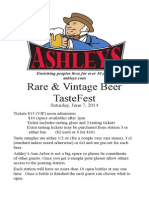 Ashley's 2014 Rare and Vintage Beer TasteFest Program