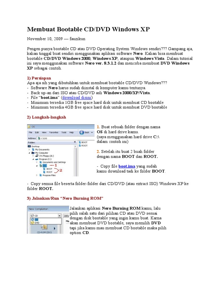 Membuat Bootable CD Windows XP | PDF | Griya & Taman