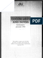 CoCom Lists Supplement - 1993